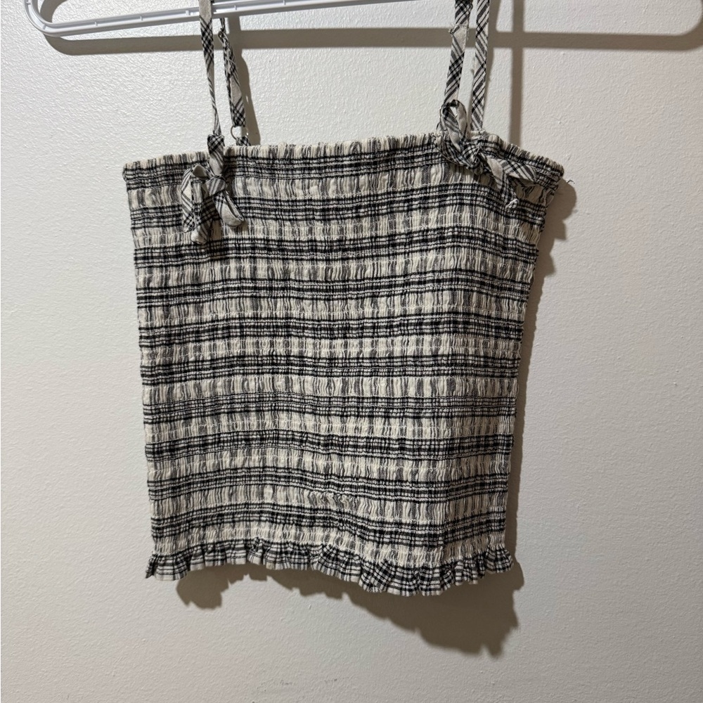 Plaid Sleeveless Women's Top